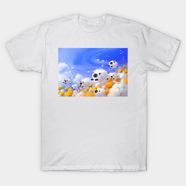 Dandelion sheep T-Shirt by Digitaldreamcloud